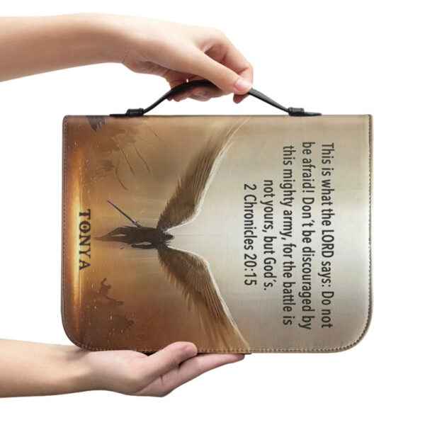 Christianartbag Bible Cover, This Is What The Lord Says 2 Chronicles 20:15 Personalized Bible Cover, Personalized Bible Cover, Christmas Gift, CABBBCV02190923. - Christian Art Bag