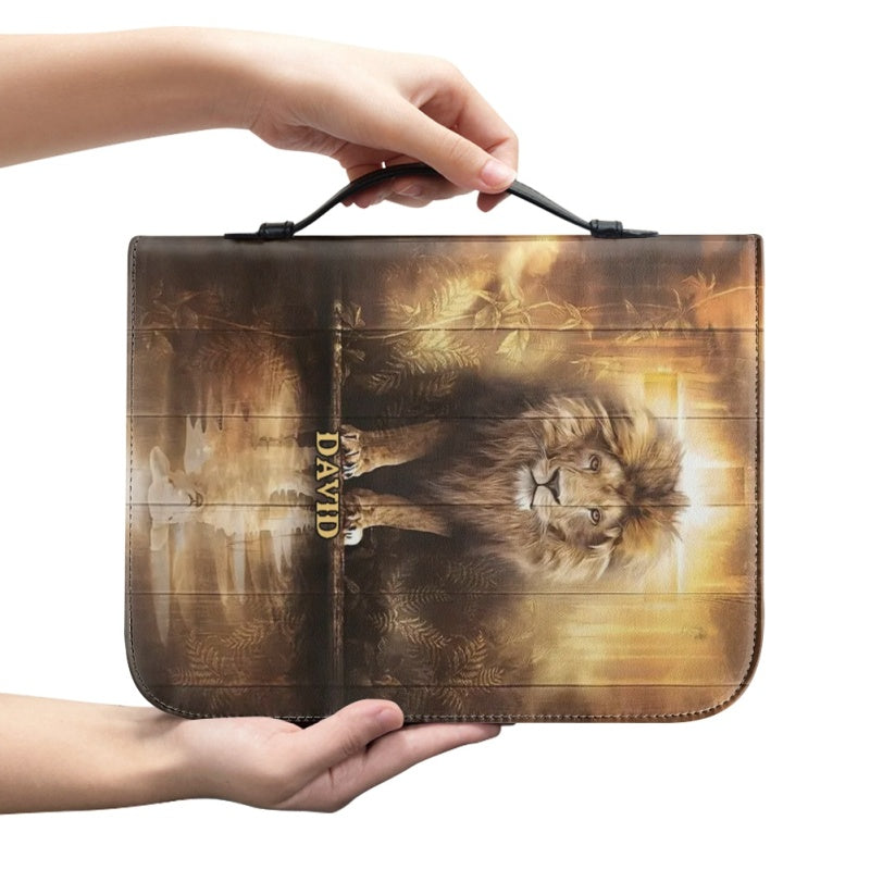 Christianartbag Bible Cover, Jesus Lion Personalized Bible Cover, Personalized Bible Cover, Purple Bible Cover, Christmas Gift, CABBBCV08200923. - Christian Art Bag