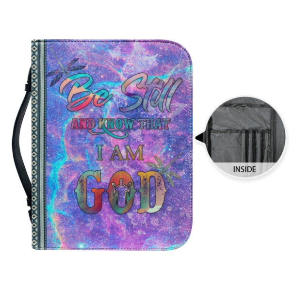 Christianartbag Bible Cover, Be Still And Know That I Am GOD Personalized Bible Cover, Personalized Bible Cover, Christmas Gift, CABBBCV02260923. - Christian Art Bag