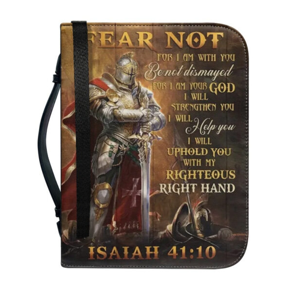 Christianartbag Bible Cover, Fear Not Isaiah 41:10 Personalized Bible Cover Purple, Warrior Bible Cover, Personalized Bible Cover, Christmas Gift, CABBBCV01021023. - Christian Art Bag