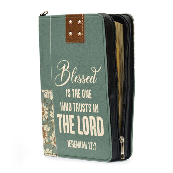 Christianartbag Bible Cover, Blessed Is The One Who Trusts In The Lord, Personalized Bible Cover, Gifts For Women, Gifts For Men, Christmas Gift, CABBBCV01010823. - Christian Art Bag