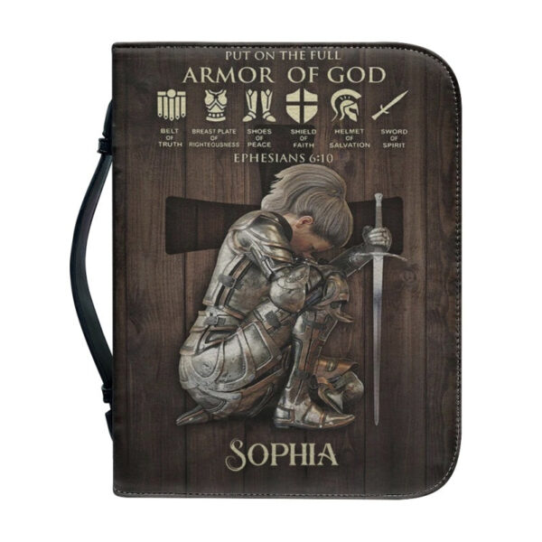 Christianartbag Bible Cover, Put On The Full Armor Of God Bible Cover, Personalized Bible Cover, Warrior Women Bible Cover, Gifts For Women, Christmas Gift, CABBBCV09021123. - Christian Art Bag