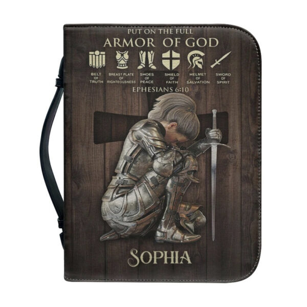 Christianartbag Bible Cover, Put On The Full Armor Of God Bible Cover, Personalized Bible Cover, Warrior Women Bible Cover, Gifts For Women, Christmas Gift, CABBBCV10021123. - Christian Art Bag