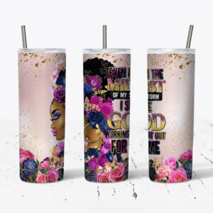 Christianartbag Skinny Tumbler, Even In The Midst I See GOD, Skinny Tumbler Christian Bible Verse, Drinkware Christian. - Christian Art Bag