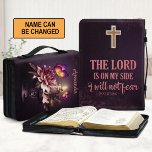 Christianart Bible Cover, The Lord Is On My Side I Will Not Fear Psalm 118:6, Personalized Gifts for Pastor. Gifts For Women. - Christian Art Bag