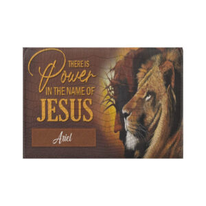 HPSP Checkbook Cover, Personalized PU Card Bag, There Is Power In The Name Of Jesus. - Christian Art Bag