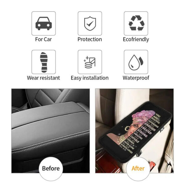 Christianartbag Armrest Accessories Car, Enhance Comfort and Protect Your Armrest with the African American Center Console Armrest Pad, CAB06260923. - Christian Art Bag