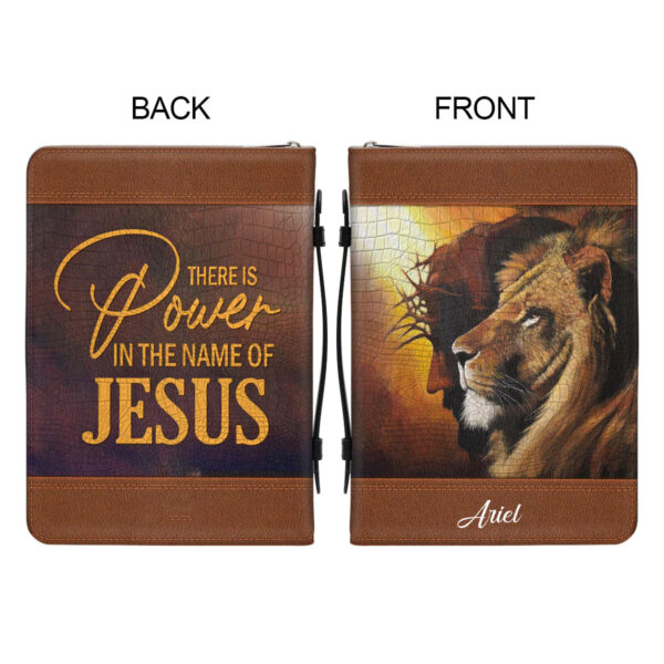 Christianart Bible Cover, There Is Power In The Name Of Jesus, Personalized Gifts for Pastor, Gifts For Women, Gifts For Men. - Christian Art Bag