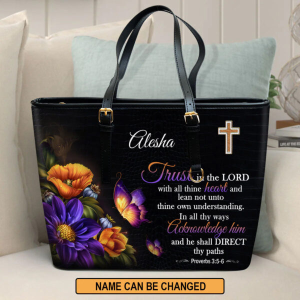 Christianart Designer Handbags, Trust In The Lord Proverbs 3:5-6, Personalized Gifts, Gifts for Women. - Christian Art Bag