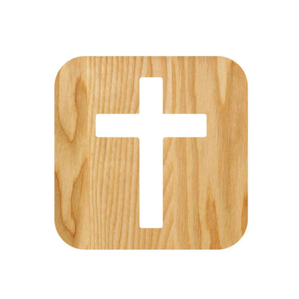 Christianartbag Home Decor, 1Pc 3D Wooden Cross USB Night Light LED Table Lamp Novelty Kids Bedroom Coffee Shop Decoration Christian Gift Dropshipping - Christian Art Bag