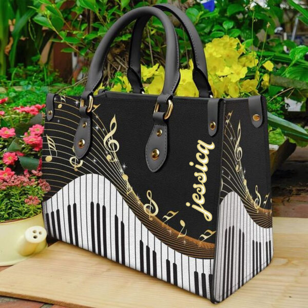 Gifts For Women, Piano Music Notes Pattern Luxury Designer Shoulder Bag Pu Leather Handbags Women High Quality Crossbody Bags Female. - Christian Art Bag