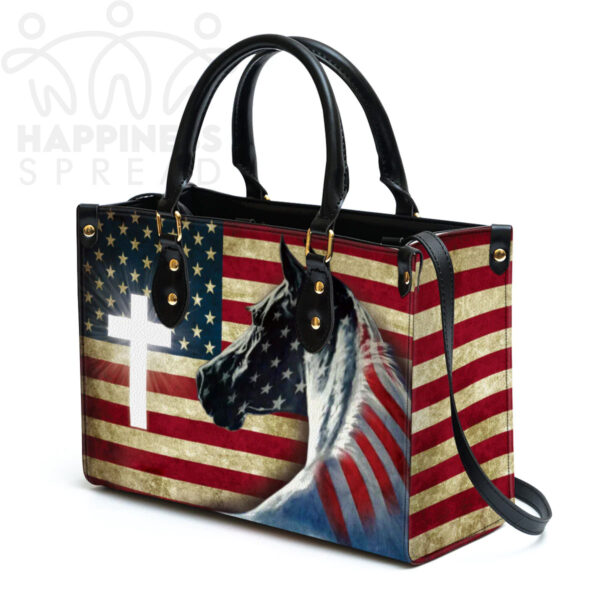 Christianart Handbag, Personalized Hand Bag, American Flag 4th of July, Personalized Gifts, Gifts for Women. - Christian Art Bag