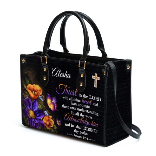 Christianart Designer Handbags, Trust In The Lord Proverbs 3:5-6, Personalized Gifts, Gifts for Women. - Christian Art Bag