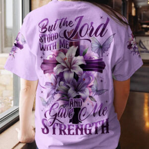 Christianartbag 3D T-Shirt For Women, But the Lord Stood With Me And Gave Me Strength, Christian Shirt, Faithful Fashion, 3D Printed Shirts for Christian Women, CAB3DS01240823. - Christian Art Bag