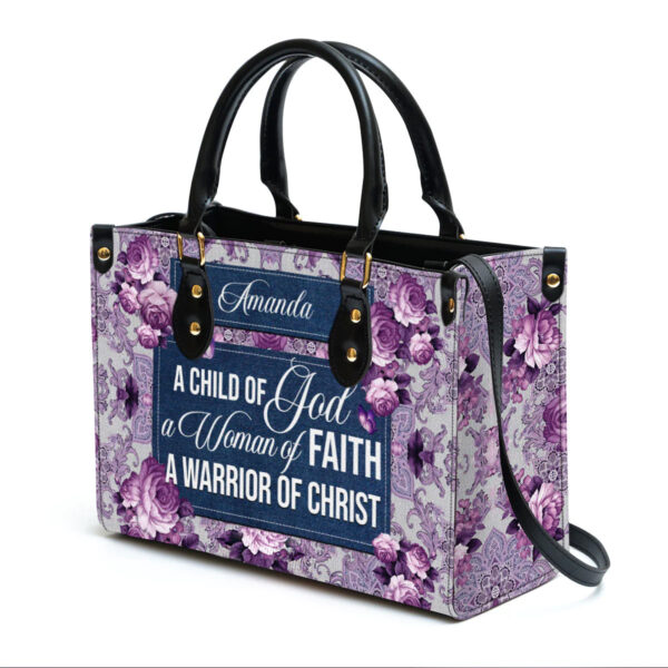 Christianart Designer Handbags, A Child Of God A Woman Of Faith, Personalized Gifts, Gifts for Women, Christmas Gift. - Christian Art Bag