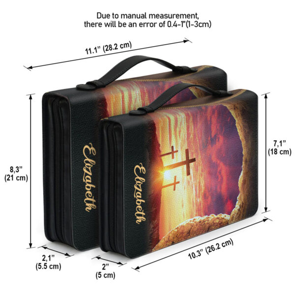 Christianart Bible Cover, Because He Lives, I Can Face Tomorrow, Personalized Gifts for Pastor, Gifts For Women, Gifts For Men. - Christian Art Bag