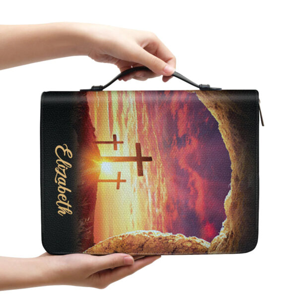 Christianart Bible Cover, Because He Lives, I Can Face Tomorrow, Personalized Gifts for Pastor, Gifts For Women, Gifts For Men. - Christian Art Bag