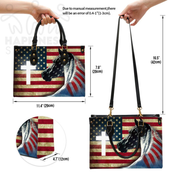 Christianart Handbag, Personalized Hand Bag, American Flag 4th of July, Personalized Gifts, Gifts for Women. - Christian Art Bag