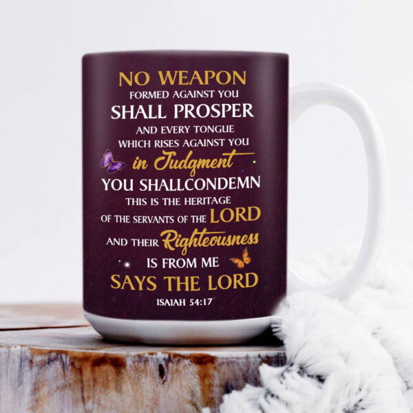 Christianartbag Drinkware, No Weapon, Personalized Mug, Tumbler, Personalized Gift. - Christian Art Bag