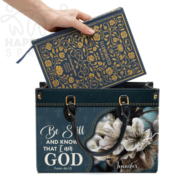 Christianart Handbag, Be Still And Know That I Am God, Personalized Gifts, Gifts for Women. - Christian Art Bag