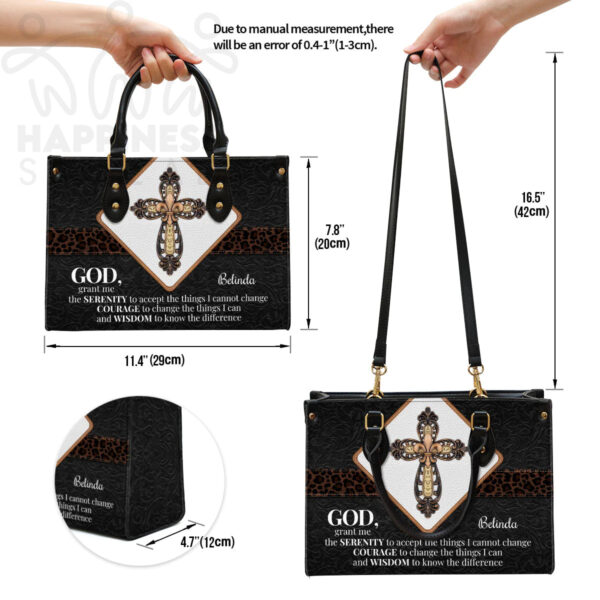 Christianart Handbag, Personalized Hand Bag, God and Cross, Personalized Gifts, Gifts for Women. - Christian Art Bag