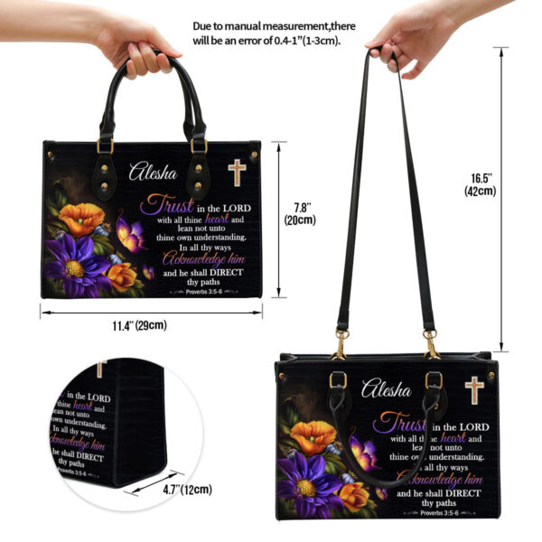 Christianart Designer Handbags, Trust In The Lord Proverbs 3:5-6, Personalized Gifts, Gifts for Women. - Christian Art Bag