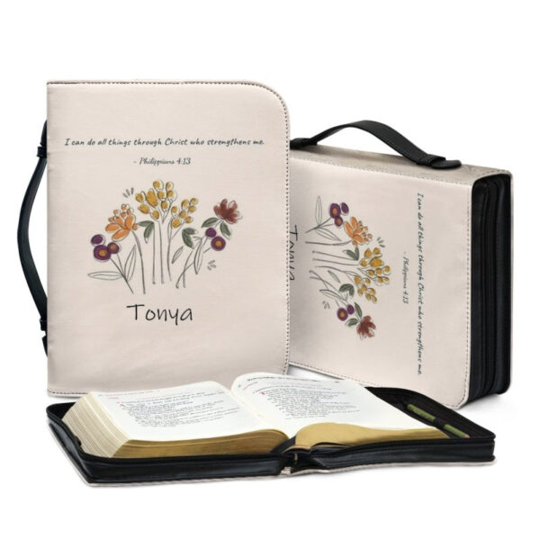 Christianartbag Bible Cover, Daily Flower Bible Cover, Personalized Bible Cover, Flower Bible Cover, Christian Gifts, CAB01101123. - Christian Art Bag