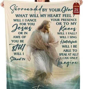 Christianart Blanket, Surrounded By Your Glory, Christian Blanket, Bible Verse Blanket, Christmas Gift. - Christian Art Bag