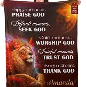 Christianart Blanket, Happy Moments Praise God, Christian Blanket, Bible Verse Blanket, Christmas Gift. - Christian Art Bag