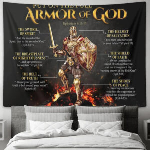 Christianartbag Tapestry, Put On The Full Armor Of God, Tapestry Wall Hanging, Christian Wall Art, Tapestries - Christian Art Bag