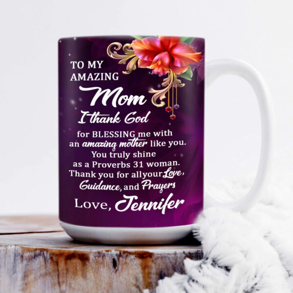 Christianartbag Drinkware, To My Amazing Mom, Personalized Mug, Tumbler, Personalized Gift for Mom. - Christian Art Bag