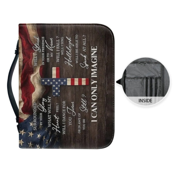 Christianartbag Bible Cover, I Can Only Imagine Bible Cover, Personalized Bible Cover, Flag American Bible Cover, Christian Gifts, CAB08101123. - Christian Art Bag