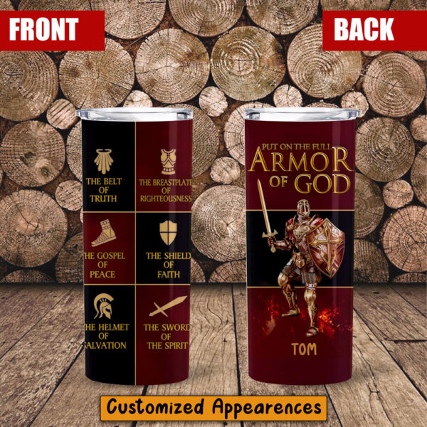 Christianartbag Drinkware, Put On The Full Armor Of God, Personalized Mug, Tumbler, Christmas Gift. - Christian Art Bag