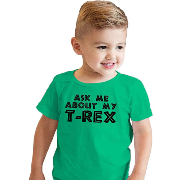 HPSP Shirt, Custom Birthday Shirt, Ask Me About My T Rex Flip T Shirt Kids Shirt Dinosaur Graphic Tee kids Clothes Fashion Funny Kids Boys Toddler shirt. - Christian Art Bag