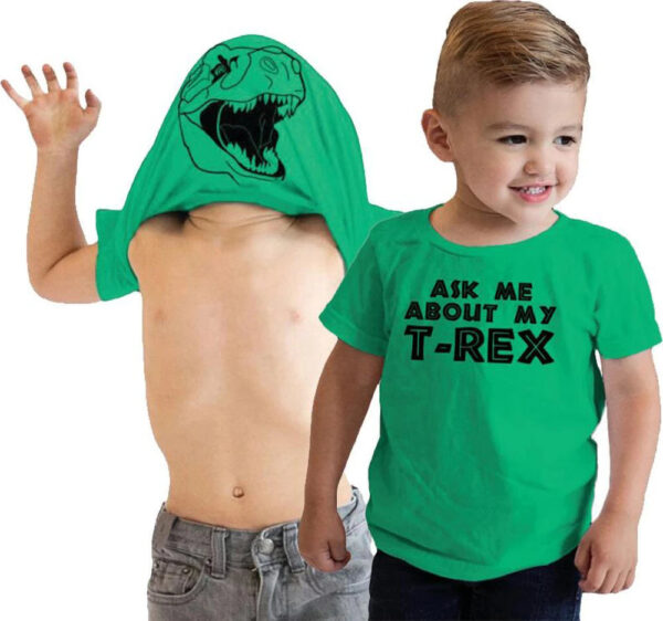 HPSP Shirt, Custom Birthday Shirt, Ask Me About My T Rex Flip T Shirt Kids Shirt Dinosaur Graphic Tee kids Clothes Fashion Funny Kids Boys Toddler shirt. - Christian Art Bag