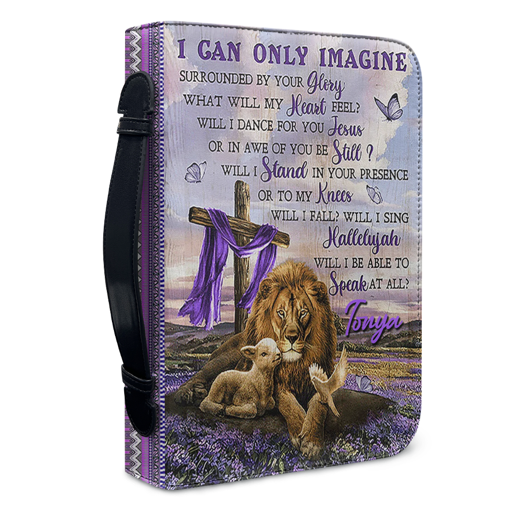 Christianartbag Bible Cover, I Can Only Imagine Bible Cover, Personalized Bible Cover Purple, Christian Gifts, CAB01241023. - Christian Art Bag