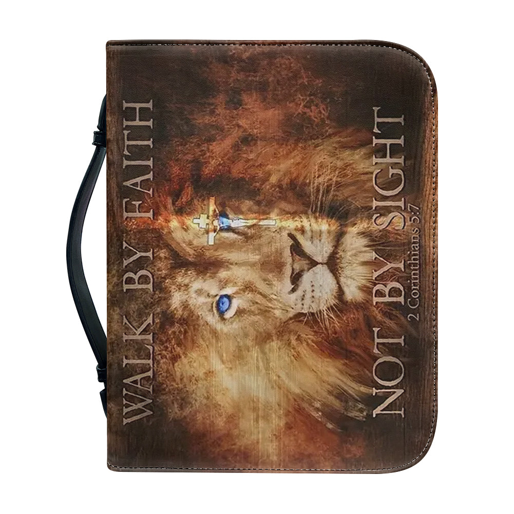 Christianartbag Bible Cover, Walk By Faith Not By Sight Bible Cover, Personalized Bible Cover, Bible Cover For Men, Christian Gifts, CAB03061023. - Christian Art Bag