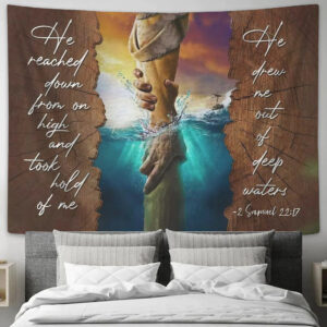 Christianartbag Tapestry, Holding My Hand Jesus, Tapestry Wall Hanging, Christian Wall Art, Tapestries - Christian Art Bag