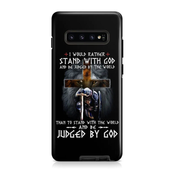 Christianartbag Phone Case, Christian Warrior I Would Rather Stand With God, Personalized Phone Case, Christian Phone Case,  Jesus Phone Case,  Bible Verse Phone Case. - Christian Art Bag