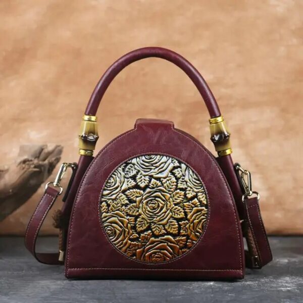 Christianartbag Handmade Leather Bag, Retro Women Bag Handmade Embossed Handbag For Women High Quality Leather Shoulder Bag Ladies Luxury Vintage Bags Female, CABHMB12141023 - Christian Art Bag