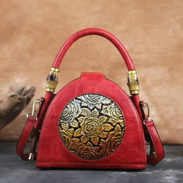 Christianartbag Handmade Leather Bag, Retro Women Bag Handmade Embossed Handbag For Women High Quality Leather Shoulder Bag Ladies Luxury Vintage Bags Female, CABHMB12141023 - Christian Art Bag