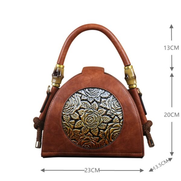 Christianartbag Handmade Leather Bag, Retro Women Bag Handmade Embossed Handbag For Women High Quality Leather Shoulder Bag Ladies Luxury Vintage Bags Female, CABHMB12141023 - Christian Art Bag