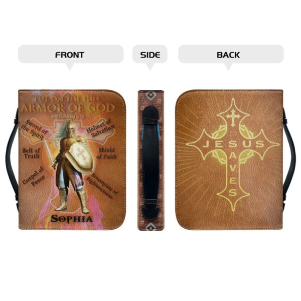 Christianartbag Bible Cover, Put On The Full Armor Of GOD Bible Cover, Personalized Bible Cover, Warrior Woman Bible Cover, Christian Gifts, CAB02251023. - Christian Art Bag