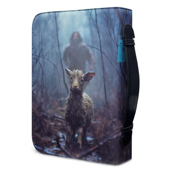 Christianartbag Bible Cover, Jesus as the Good Shepherd save a lamb Personalized Bible Cover, Personalized Bible Cover, Christmas Gift, CABBBCV01070923. - Christian Art Bag