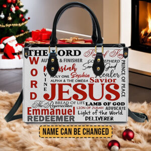 Christianartbag Handbags, Jesus The Lord King Of King Leather Handbag, Vintage hand-woven southwest lacing design Leather Handbag, Gifts for Women, CABLTB03131023. - Christian Art Bag