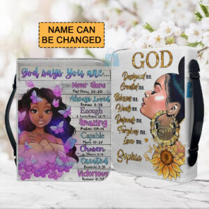 Christianartbag Bible Cover, GOD Says You Are Bible Cover, Personalized Bible Cover, Bible Cover For Women, Christian Gifts, CAB01151023. - Christian Art Bag