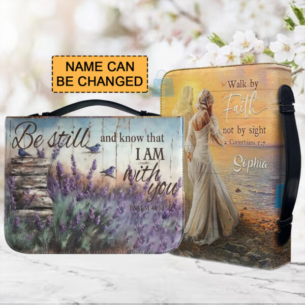 Christianartbag Bible Cover, Walk By Faith Not By Sight Bible Cover, Personalized Bible Cover, Bible Cover For Women, Christian Gifts, CAB03151023. - Christian Art Bag