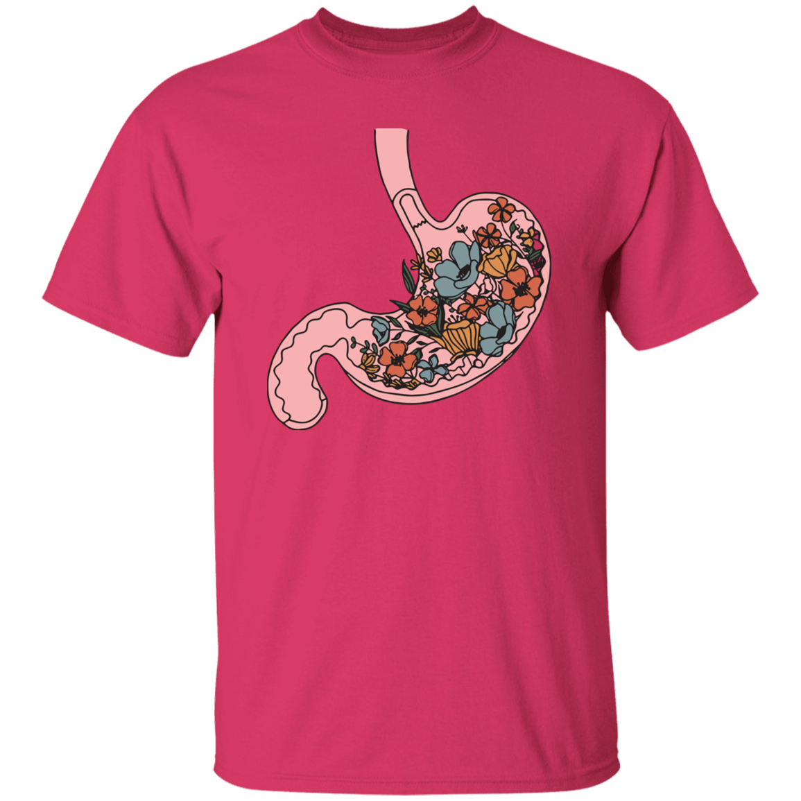 HPSP Anatomy Shirt, Floral Lover, Healing Shirt, Internists Shirt, Floral Stomach Anatomy Shirt, Unisex Shirt. - Christian Art Bag