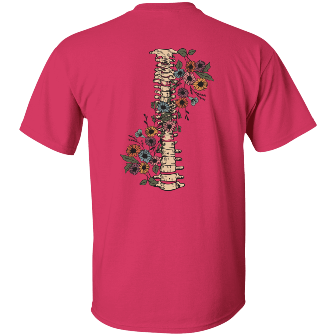 HPSP Anatomy Shirt, Floral Lover, Flower Spine T-Shirt, Healing Shirt, Internists Shirt, Unisex Shirt. - Christian Art Bag