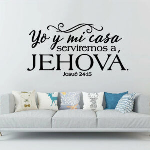 Christianartbag Home Decor, Josue 24:15 Bible verses vinyl wall stickers Spanish written Spanish Christian family wall stickers wallpaper - Christian Art Bag